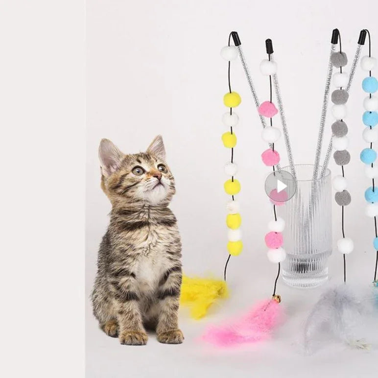 Cat Teaser Wand with Bell & Feather - Jabula & Co Pets