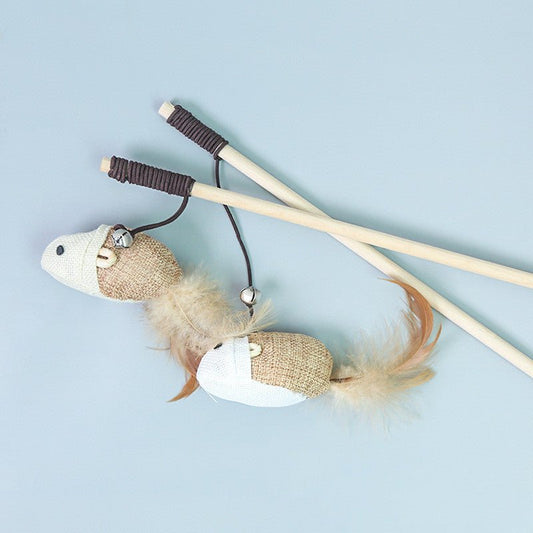 Cat Feather Bell Mouse Interactive Toy - Jabula & Co Pets