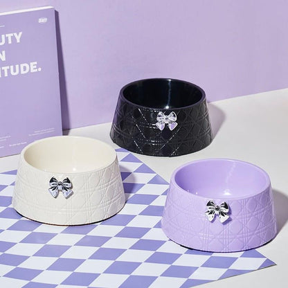 Bow Pattern Dog & Cat Food Bowl - Jabula & Co Pets