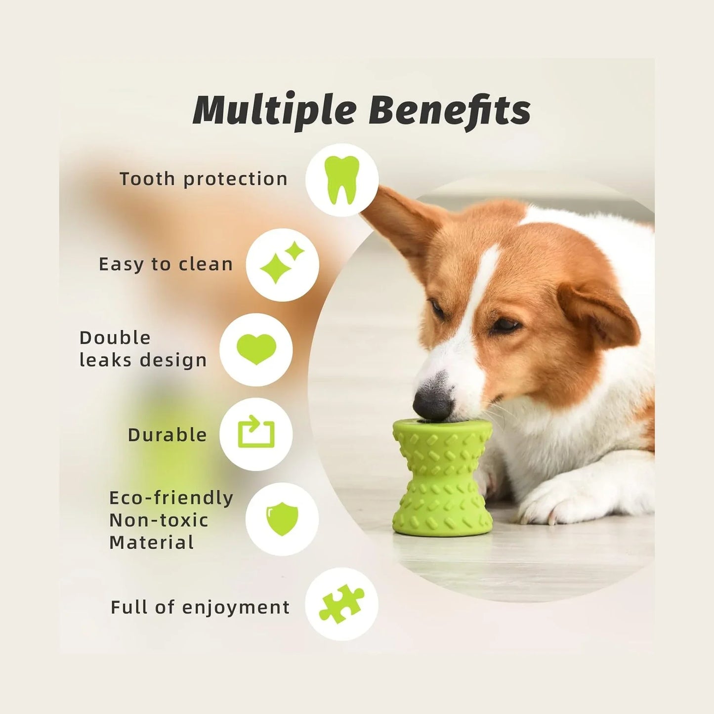Natural Rubber Treat Dispensing Dog Bone - Jabula & Co Pets