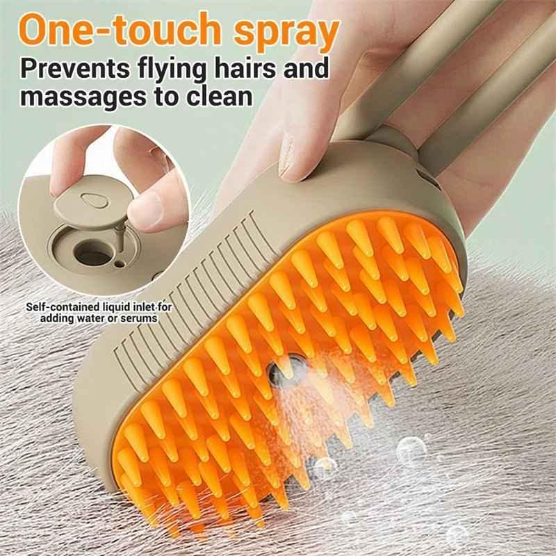 3-in-1 Electric Steam Pet Grooming Brush | Jabula & Co Pets - Jabula & Co Pets