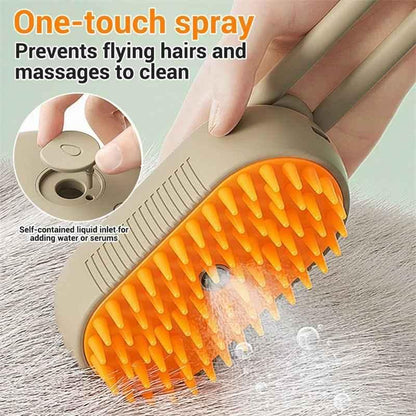 3-in-1 Electric Steam Pet Grooming Brush | Jabula & Co Pets - Jabula & Co Pets