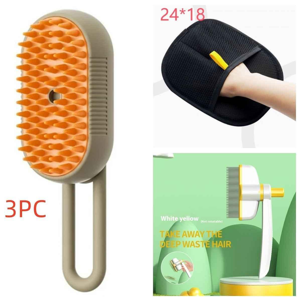 3-in-1 Electric Steam Pet Grooming Brush | Jabula & Co Pets