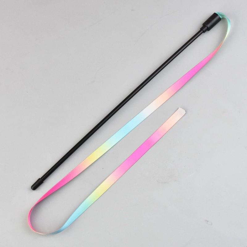 Rainbow Ribbon Wand Cat Teaser Toy - Jabula & Co Pets