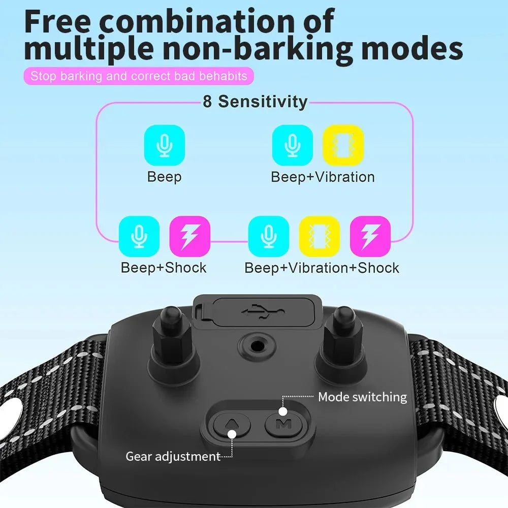 Smart Rechargeable Anti-Bark Dog Collar - Jabula & Co Pets
