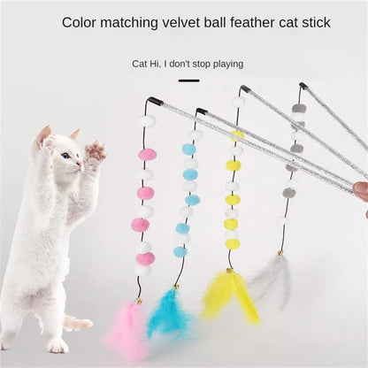 Cat Teaser Wand with Bell & Feather - Jabula & Co Pets