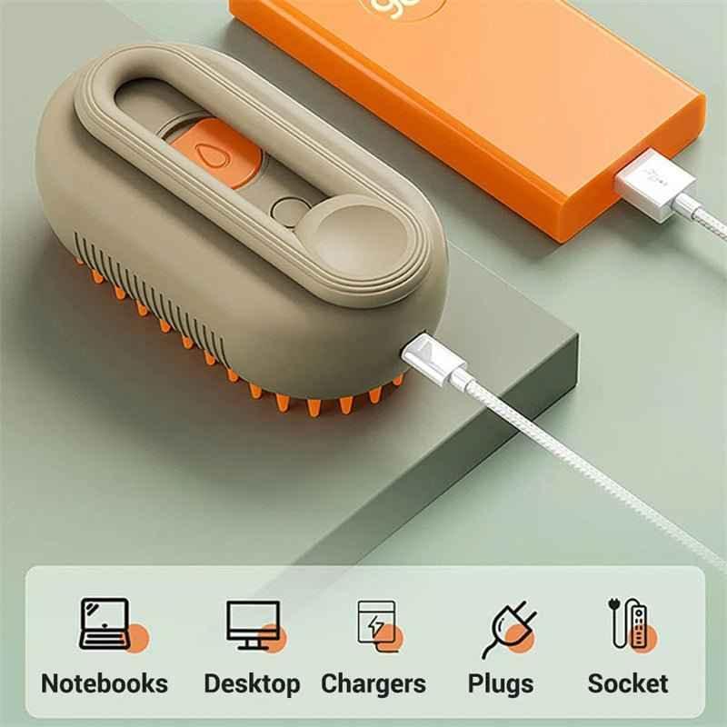 3-in-1 Electric Steam Pet Grooming Brush | Jabula & Co Pets - Jabula & Co Pets