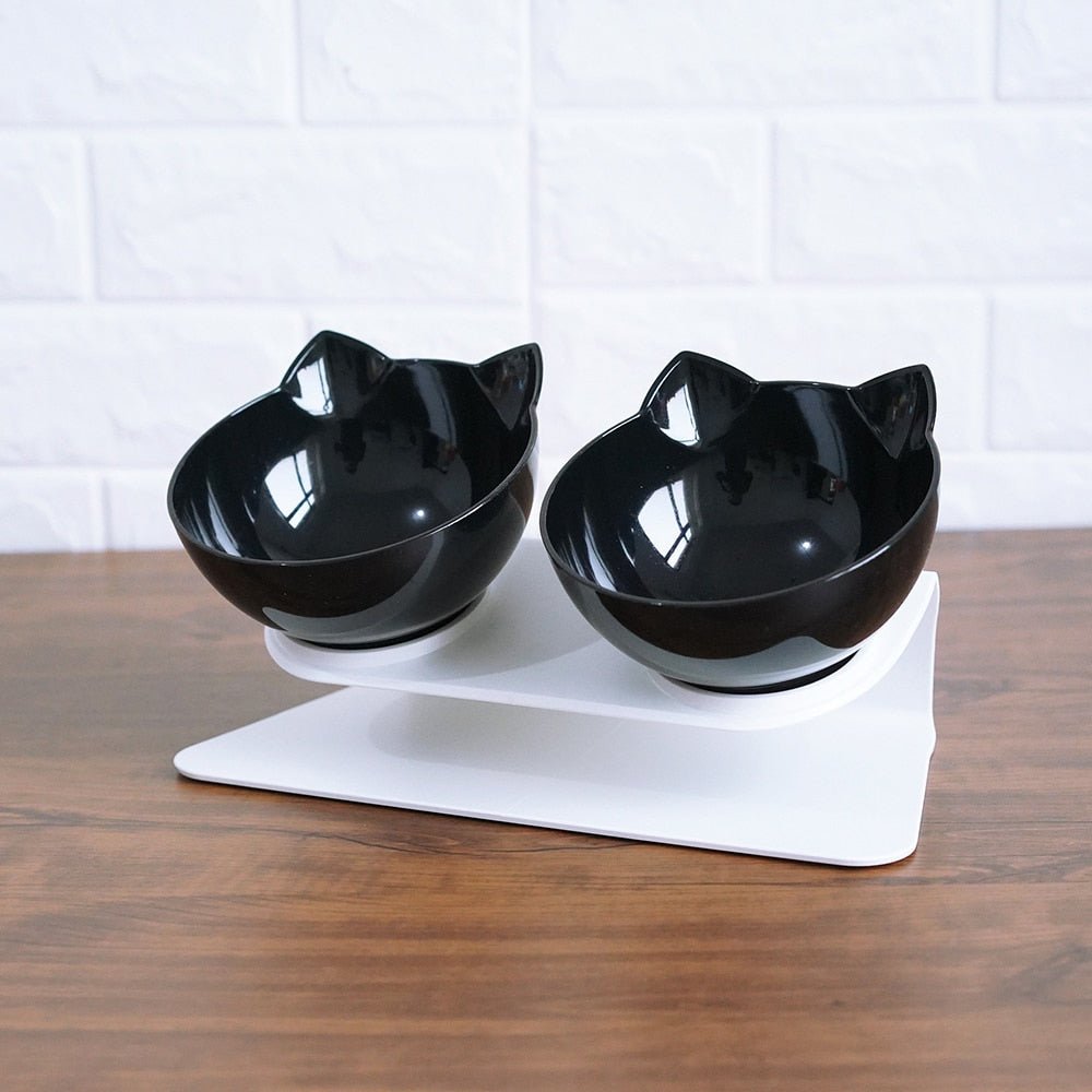 Cat Double Bowl Cat Food Bowl Protects Cervical Vertebra | Jabula & Co Pets - Jabula & Co Pets