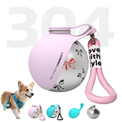 Portable Stainless Steel Pet Water Cup - Jabula & Co Pets