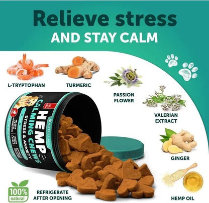 Hemp Calming Chews for Dogs — Anxiety Relief Treats - Jabula & Co Pets