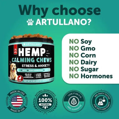 Hemp Calming Chews for Dogs — Anxiety Relief Treats - Jabula & Co Pets